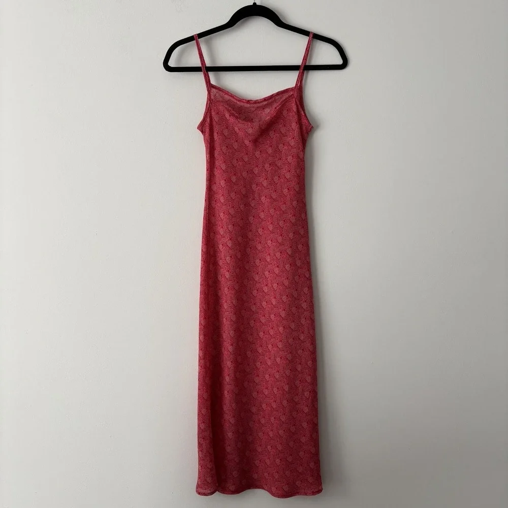 Vintage Sheer Paisley Midi Dress‎ Size S Y2K 90s Fairy Cottage Boho Festival USA